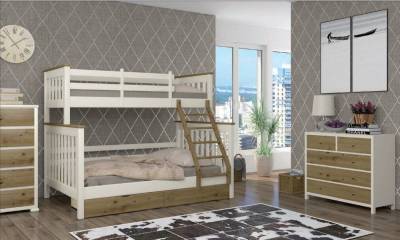 Двухъярусная кровать Скандинавия: лаконичная роскошь комфортной спальной конструкции