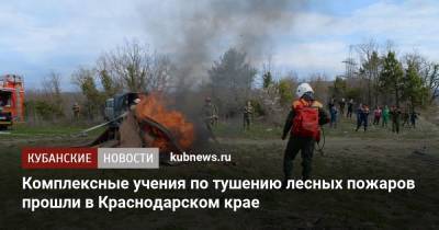 Комплексные учения по тушению лесных пожаров прошли в Краснодарском крае