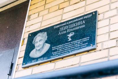 В Рязани на фасаде больницы №11 открыли мемориальную доску Алле Левушкиной