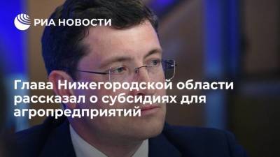 Глава Нижегородской области рассказал о субсидиях для агропредприятий