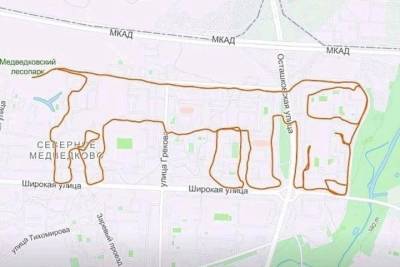 Москвич научился рисовать животных с помощью велосипедных маршрутов