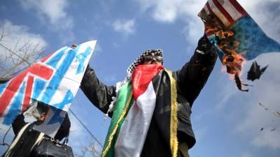 США: Марши в поддержку Израиля и Палестинкой автономии