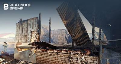 В Татарстане сгорели два одноэтажных бревенчатых дома