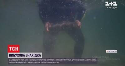 Опасная находка в курортной Кирилловке: из воды достали боеприпас