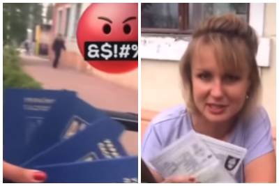 Украинка с детьми избавились от паспортов, записав весь гнев на видео: "Иди ты в..."