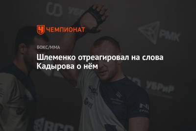 Шлеменко отреагировал на слова Кадырова о нём