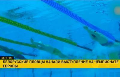 Белорусские пловцы начали выступление на чемпионате Европы