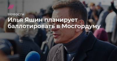 Илья Яшин планирует баллотировать в Мосгордуму