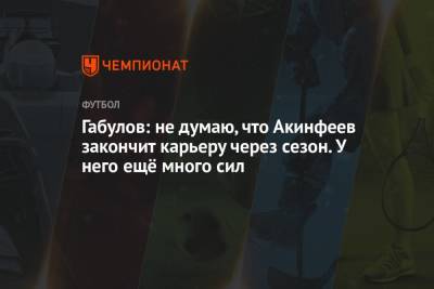 Габулов: не думаю, что Акинфеев закончит карьеру через сезон. У него ещё много сил