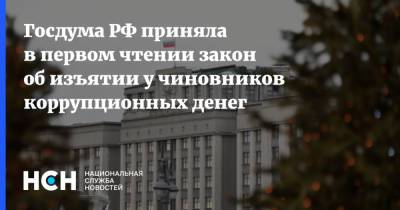 Госдума РФ приняла в первом чтении закон об изъятии у чиновников коррупционных денег