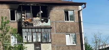 Появилось видео с места серьезного пожара на улице Горького