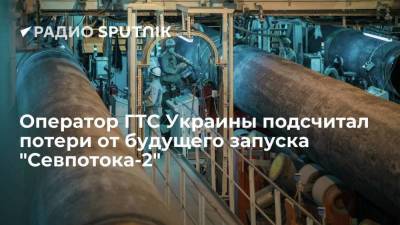 Оператор ГТС Украины подсчитал потери от будущего запуска "Севпотока-2"