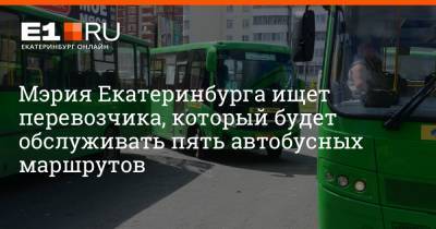 Мэрия Екатеринбурга ищет перевозчика, который будет обслуживать пять автобусных маршрутов