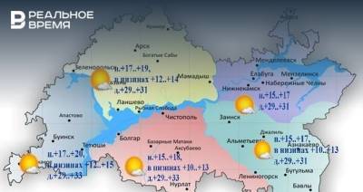 Сегодня в Татарстане ожидается порывистый ветер до 15 м/с и жара до +33 градусов