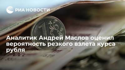 Аналитик Андрей Маслов оценил вероятность резкого взлета курса рубля