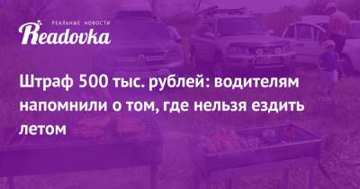 Штраф 500 тыс. рублей: водителям напомнили о том, где нельзя ездить летом