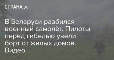 В Беларуси разбился военный самолёт. Пилоты перед гибелью увели борт от жилых домов. Видео