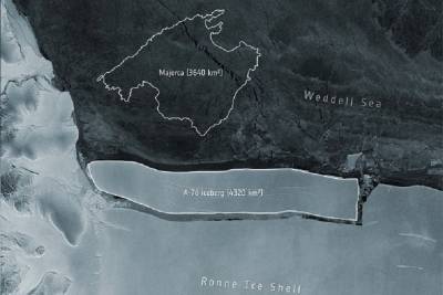 Крупнейший в мире айсберг откололся от Антарктиды