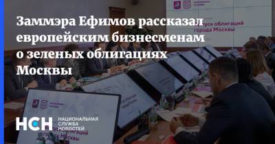 Заммэра Ефимов рассказал европейским бизнесменам о зеленых облигациях Москвы