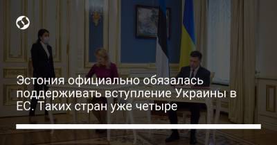 Эстония официально обязалась поддерживать вступление Украины в ЕС. Таких стран уже четыре