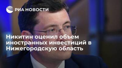 Никитин оценил объем иностранных инвестиций в Нижегородскую область