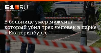 В больнице умер мужчина, который убил трех человек в парке в Екатеринбурге
