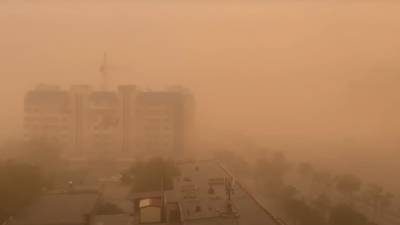 Сильная пылевая буря накрыла Астраханскую область