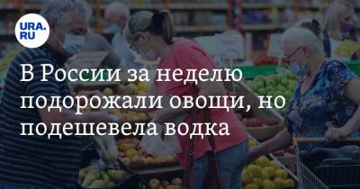 В России за неделю подорожали овощи, но подешевела водка