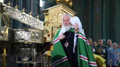 Пасхальный крестный ход в храме Христа Спасителя возглавил патриарх Кирилл