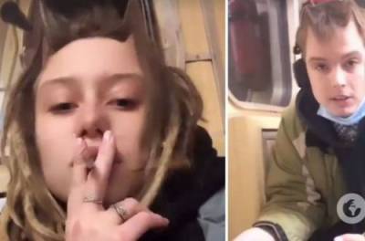 "Я просто не думала": полиция вычислила "деток", куривших в вагоне метро. ВИДЕО