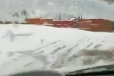 Окинский район в Бурятии на Пасху засыпало снегом