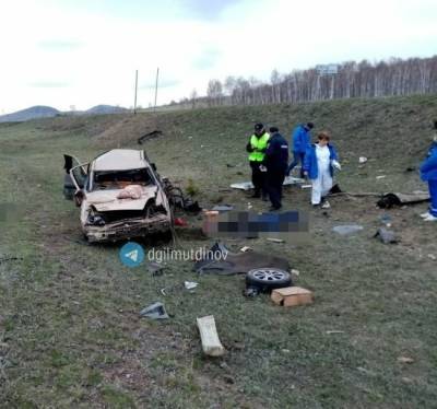 На трассе в Башкирии трагически погибли трое мужчин
