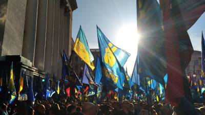Националисты Украины устроили шествие в годовщину пожара в Доме профсоюзов