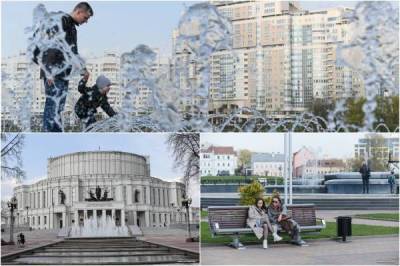 Без торжеств в Минске открыли сезон фонтанов