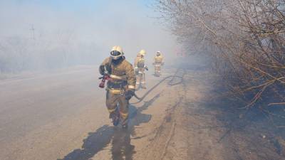 В Кургане из-за сильного задымления от природного пожара перекрыли шоссе Тюнина