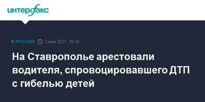 На Ставрополье арестовали водителя, спровоцировавшего ДТП с гибелью детей