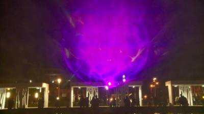 На Фонтанной площади состоялось первое лазерное представление