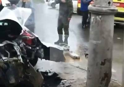 Появилось видео с места крупной аварии в Горроще