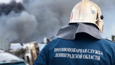 В Гатчинском районе родители с тремя детьми спаслись из горящего дома
