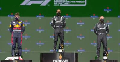 Хэмилтон выиграл Гран-при "Формулы-1" в Португалии, россиянин Мазепин стал 19-м