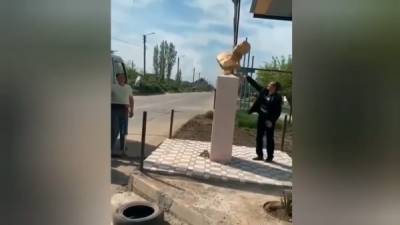 В Дагестане снесли памятник Иосифу Сталину