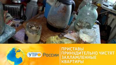 Утро России. Приставы принудительно чистят захламленные квартиры