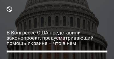 В Конгрессе США представили законопроект, предусматривающий помощь Украине – что в нем