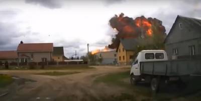 Появилось видео, как в Барановичах самолет Як-130 упал на жилой район - ТЕЛЕГРАФ