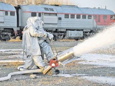 Пожарный поезд на станции Смоленск готов к летнему пожароопасному периоду 2021 года