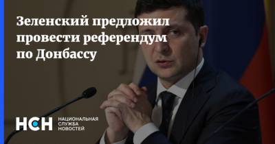 Зеленский предложил провести референдум по Донбассу