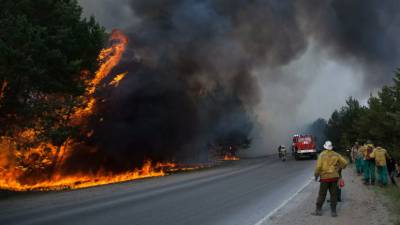 Военные помогают в борьбе с крупными лесными пожарами в Тюменской области