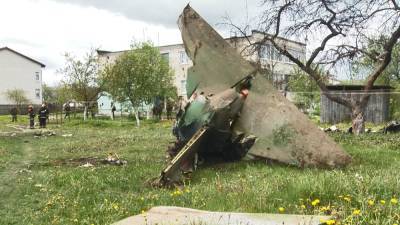 Опубликовали видео крушения самолёта в Барановичах
