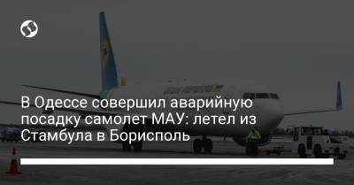 В Одессе совершил аварийную посадку самолет МАУ: летел из Стамбула в Борисполь