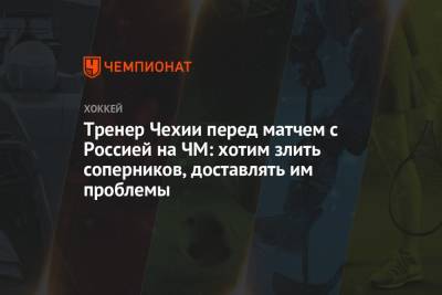 Тренер Чехии перед матчем с Россией на ЧМ: хотим злить соперников, доставлять им проблемы